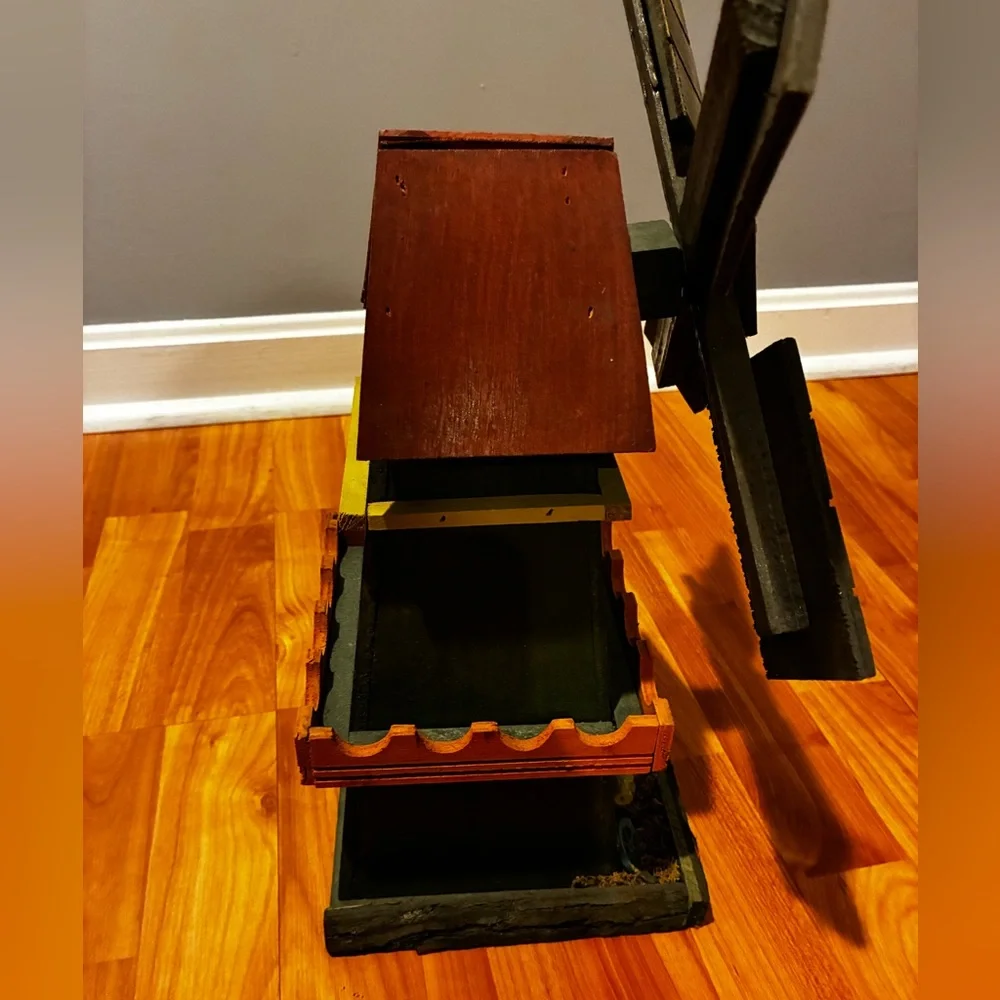 Rustic Wooden Windmill Birdhouse - Picture 5 of 8